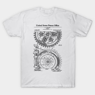 Gearing Patent Black T-Shirt